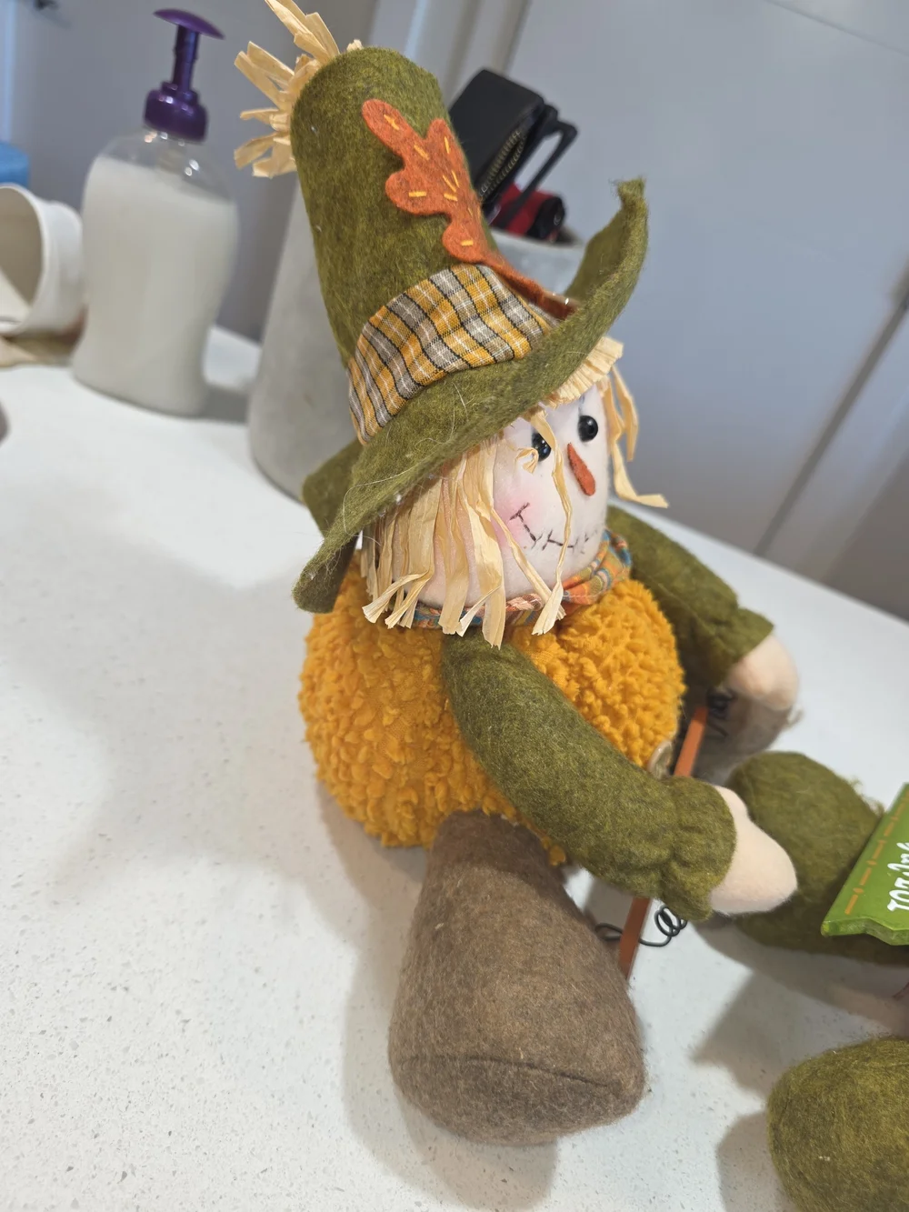 Autumn Welcome & Happy Harvest Scarecrow Duo - Green, Orange